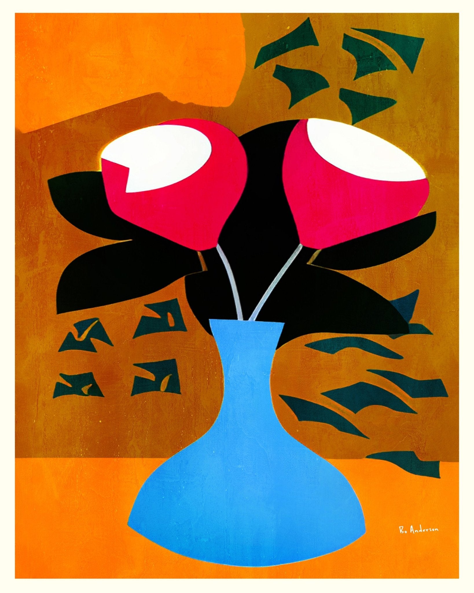 Red Bloom Vase