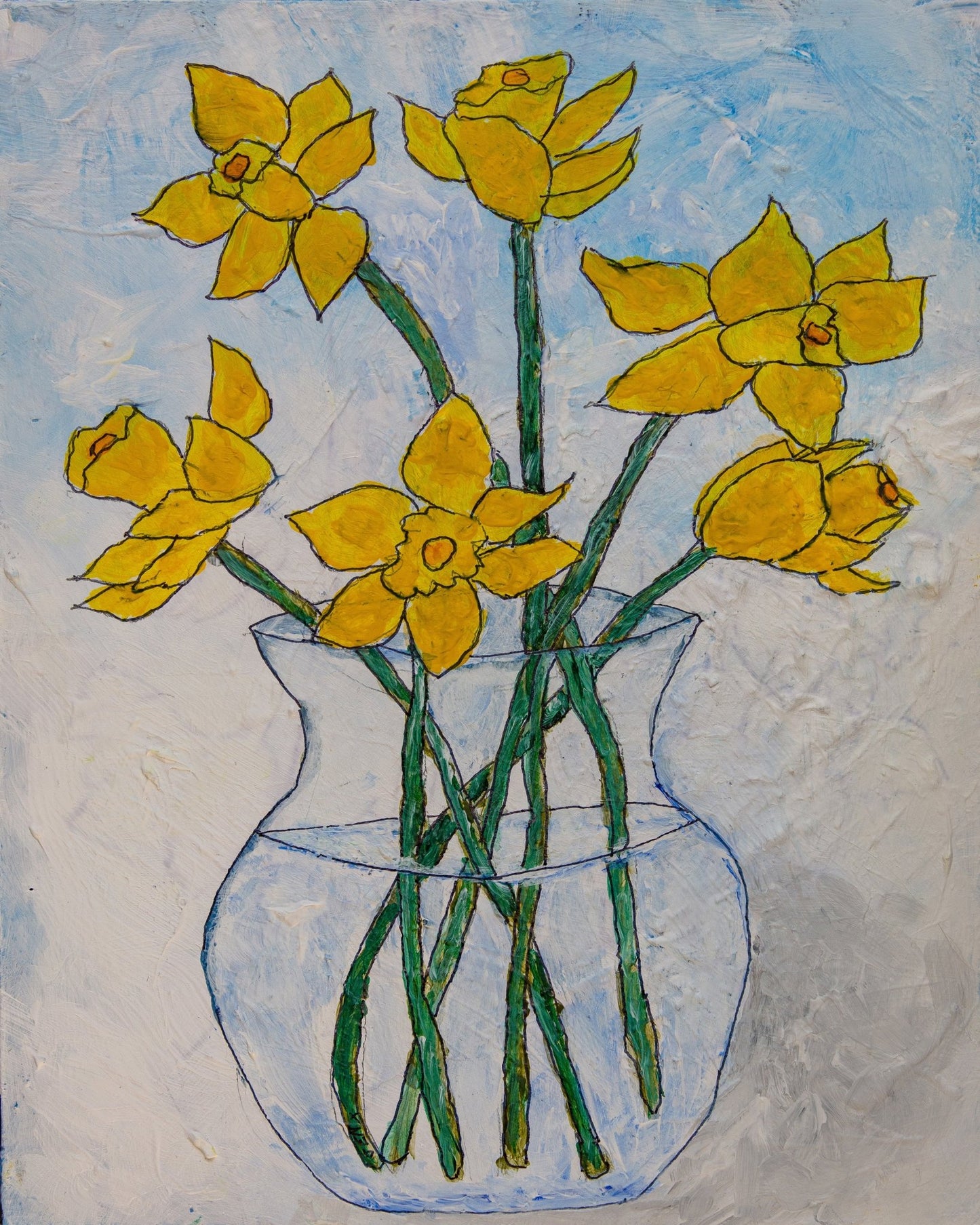 Yellow Daffodils Vase