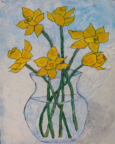 Yellow Daffodils Vase