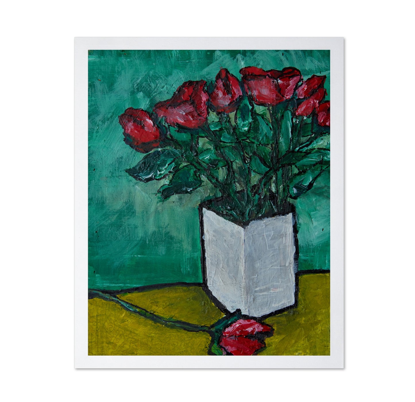 Red Roses In Vase