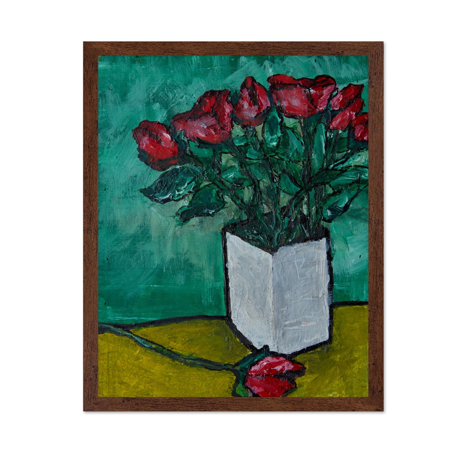 Red Roses In Vase