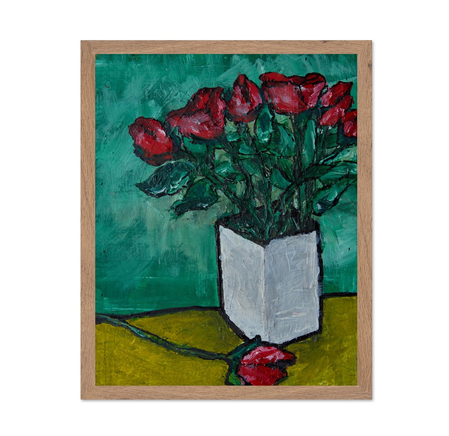 Red Roses In Vase