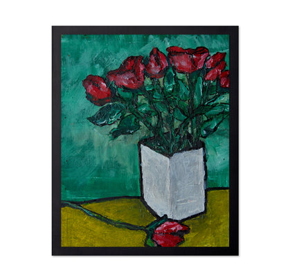 Red Roses In Vase