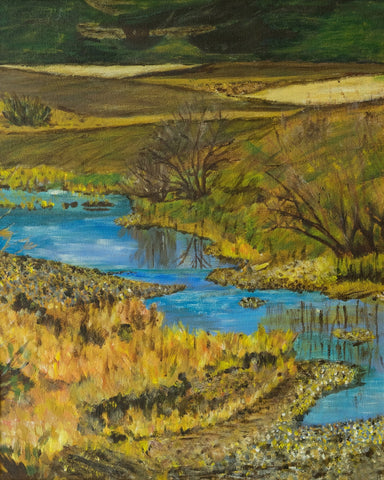 Golden River Landscape