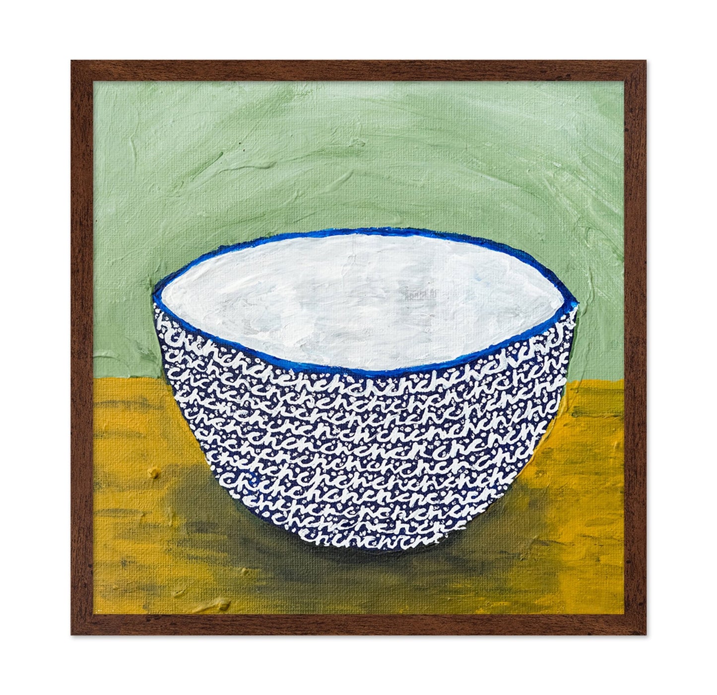 Patterned Blue Bowl