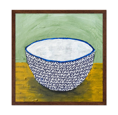 Patterned Blue Bowl