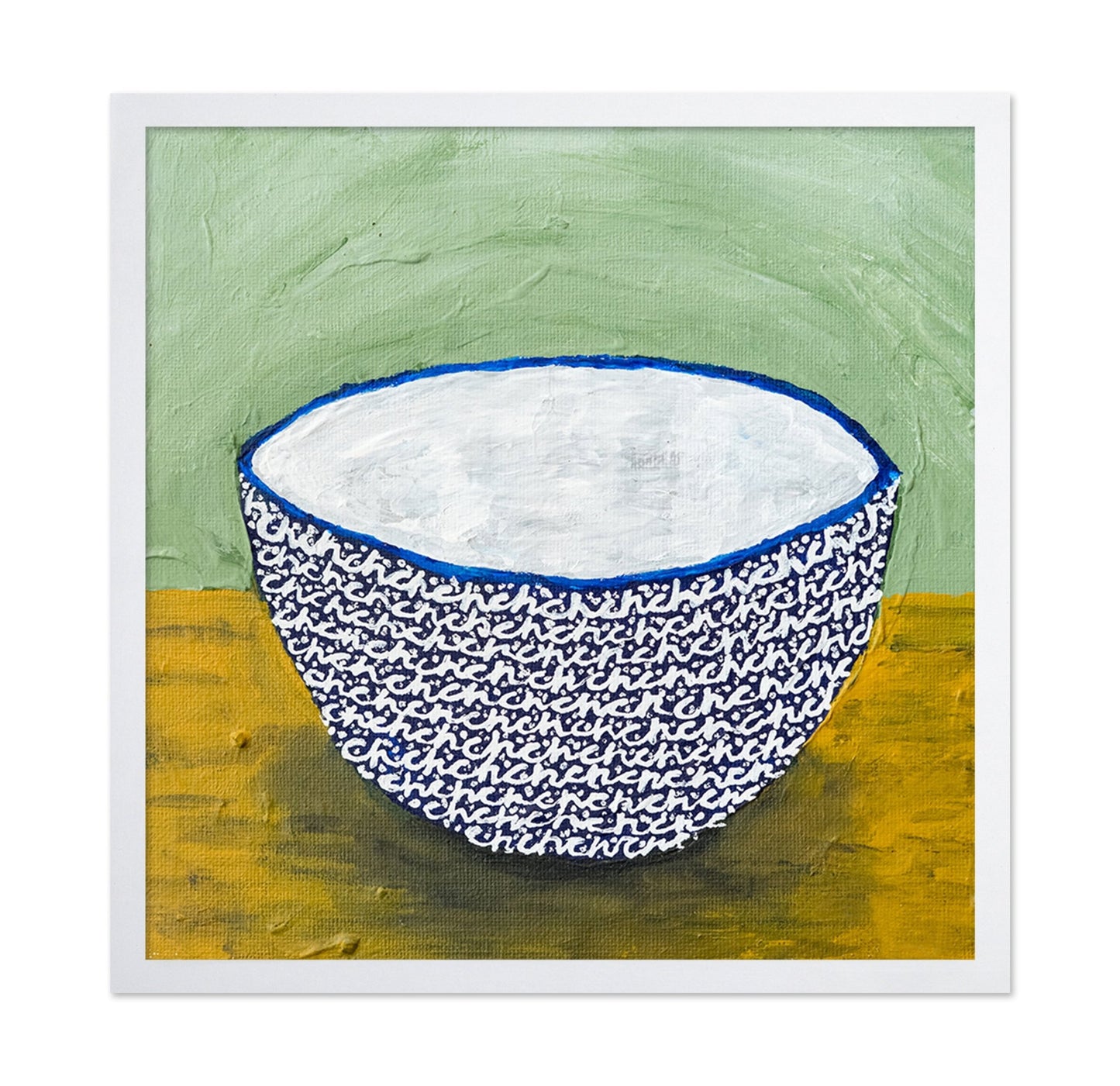 Patterned Blue Bowl