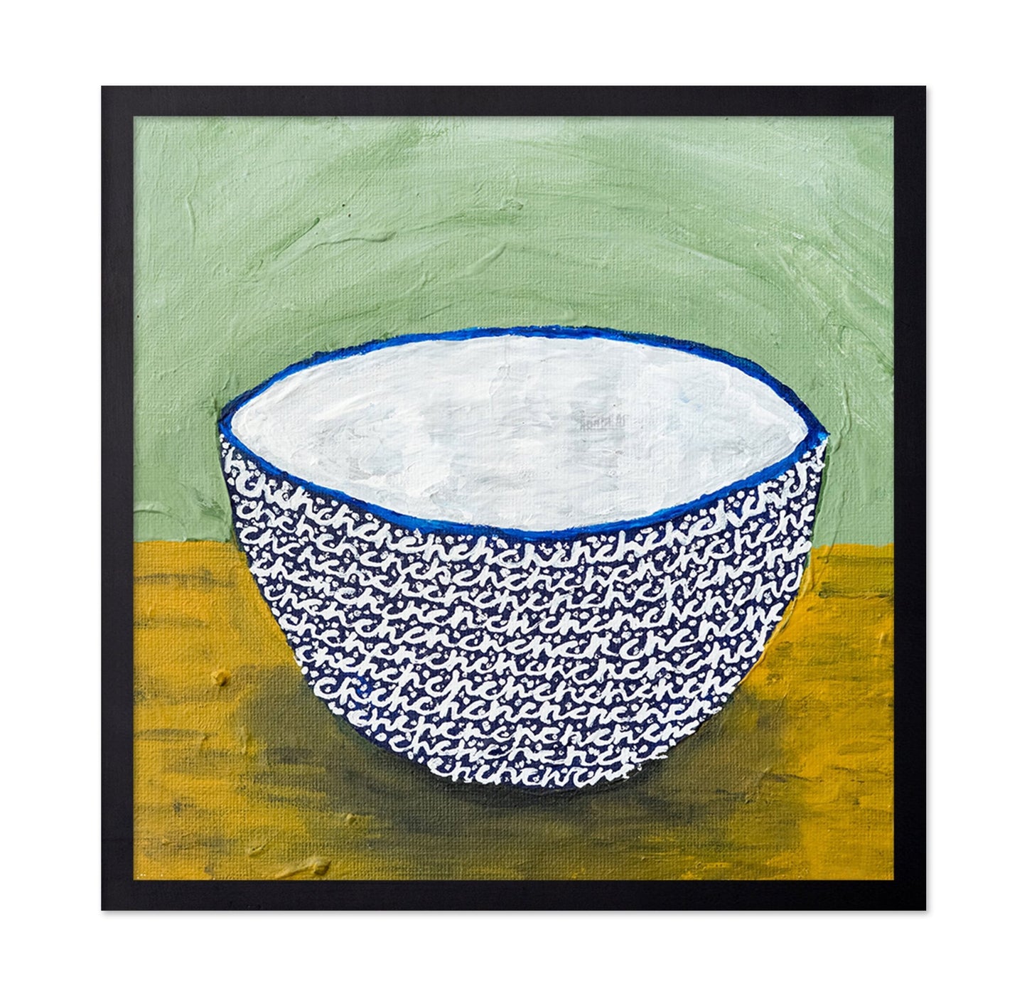 Patterned Blue Bowl