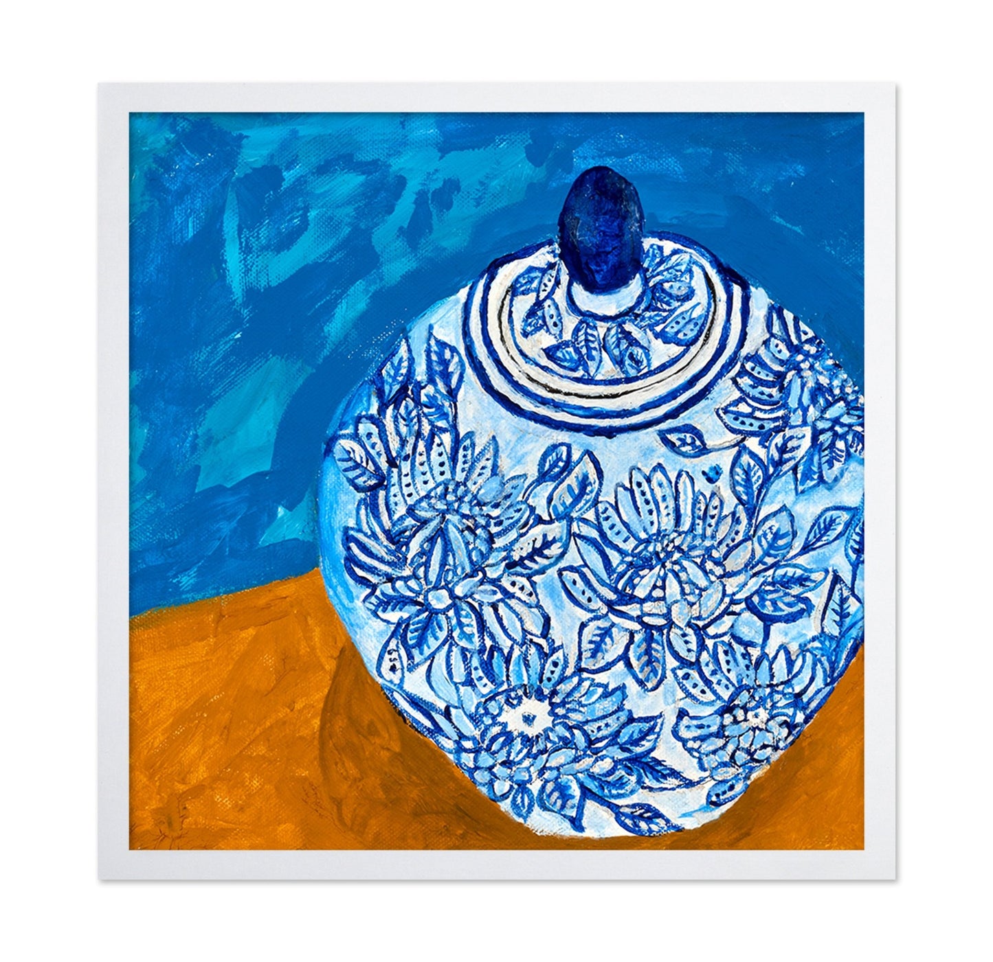 Blue Floral Vase No3