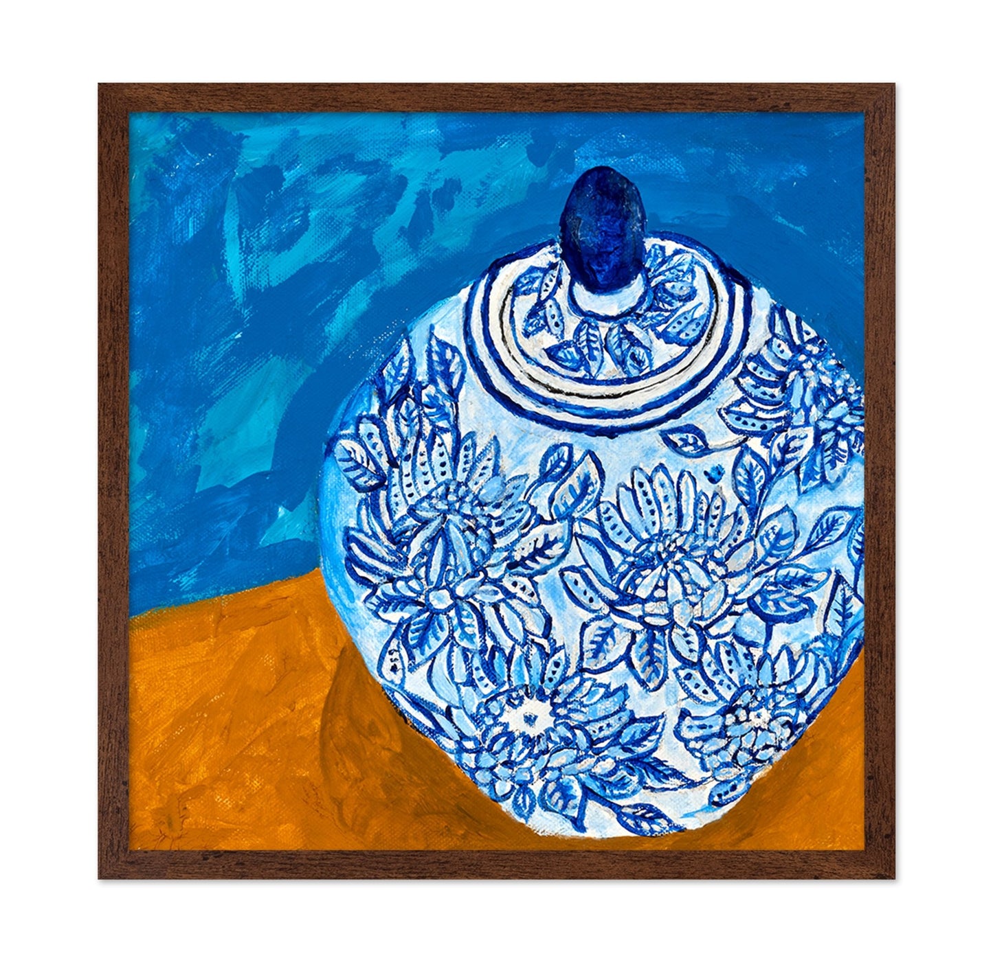Blue Floral Vase No3