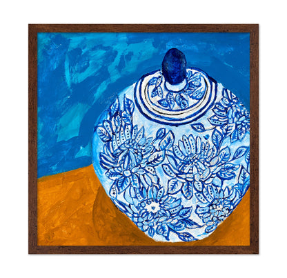Blue Floral Vase No3