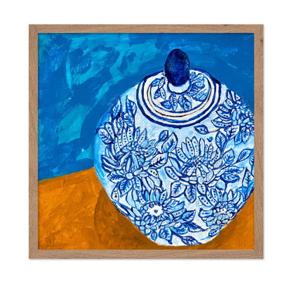 Blue Floral Vase No3
