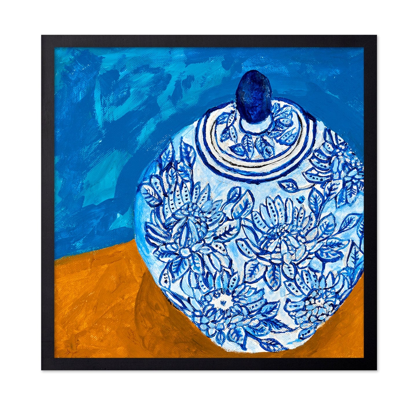 Blue Floral Vase No3
