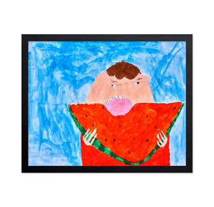 Boy Eating Watermelon