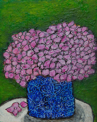 Pink Hydrangea Vase