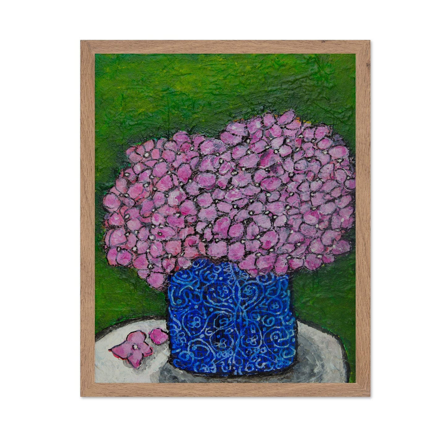 Pink Hydrangea Vase