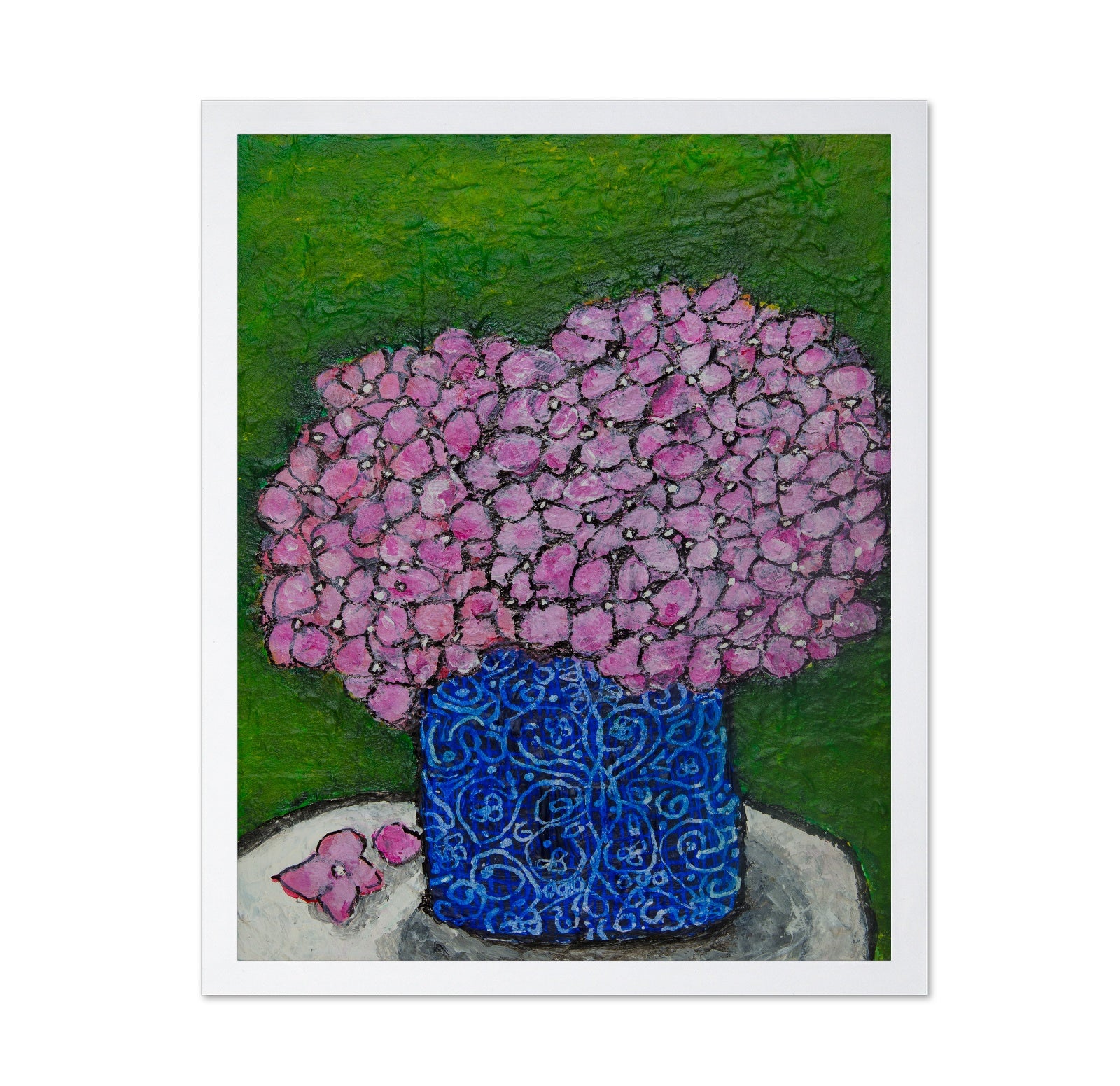 Pink Hydrangea Vase