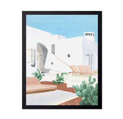 White Mediterranean Courtyard