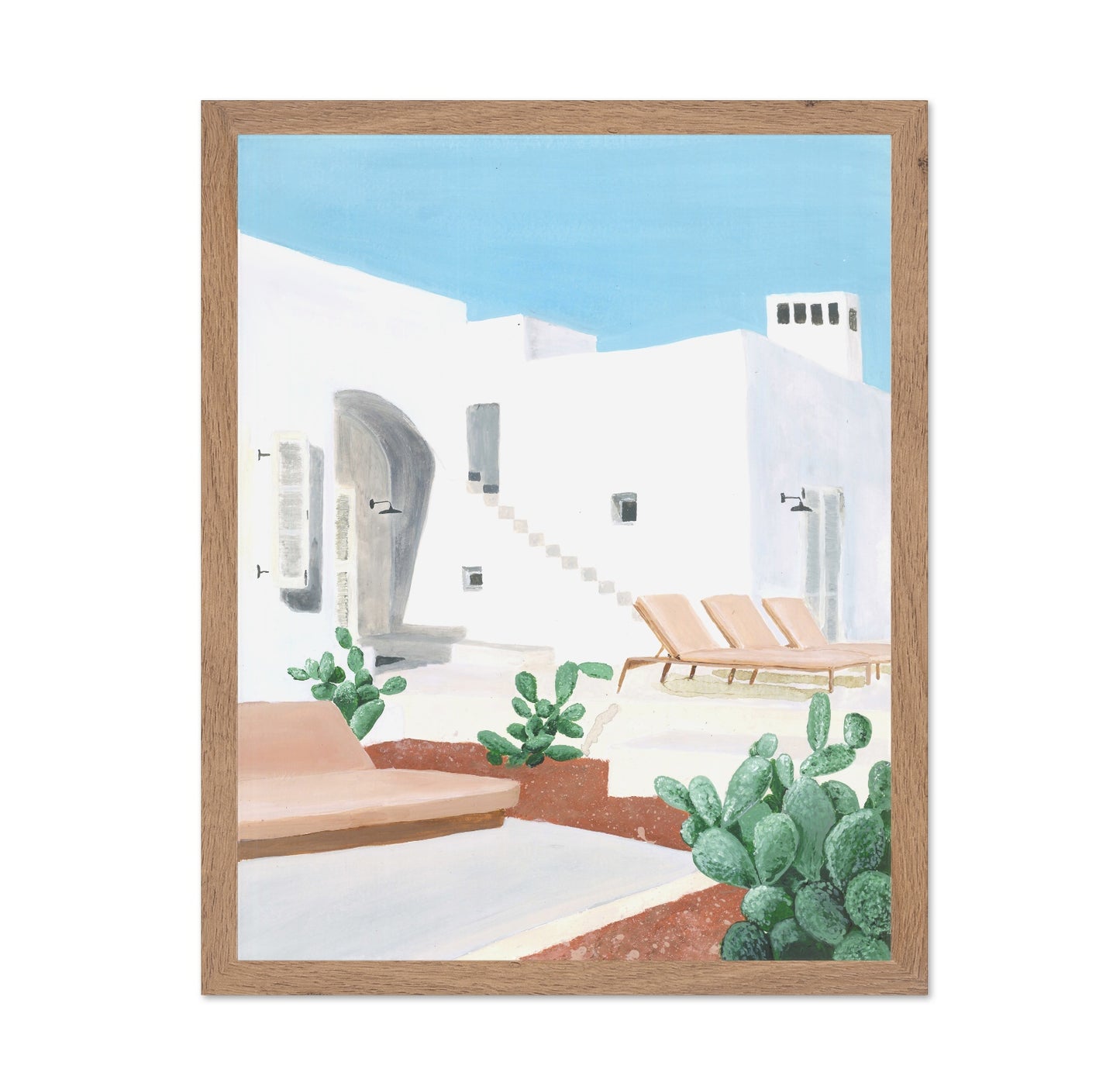 White Mediterranean Courtyard