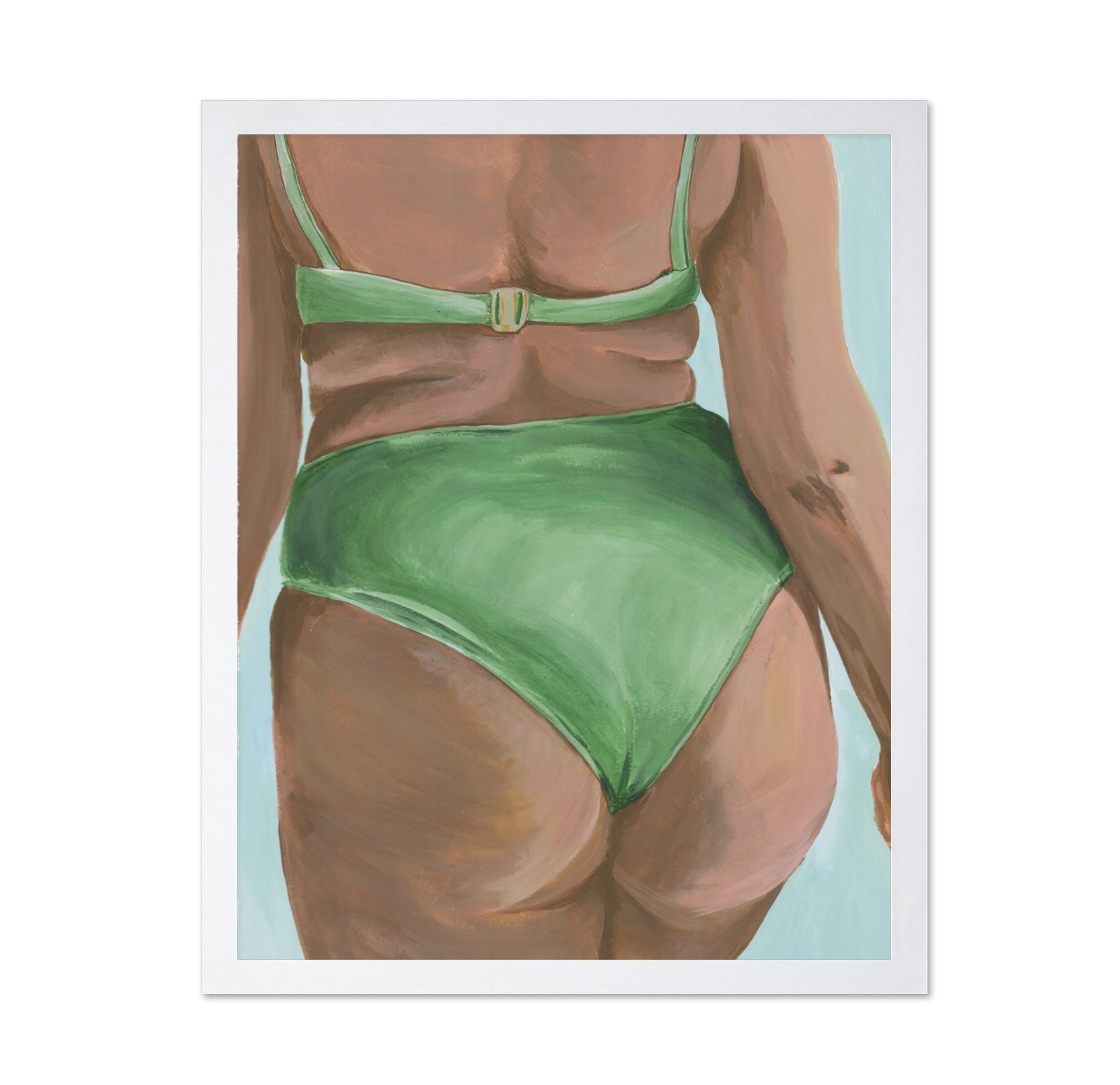 Green Bikini Back View