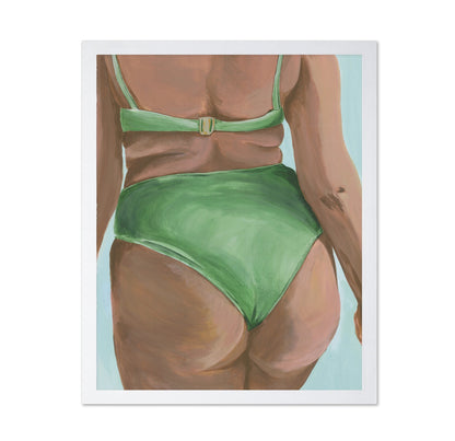 Green Bikini Back View