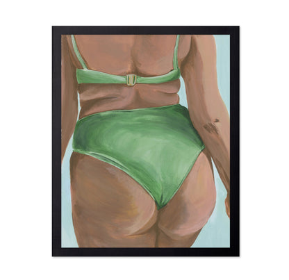 Green Bikini Back View