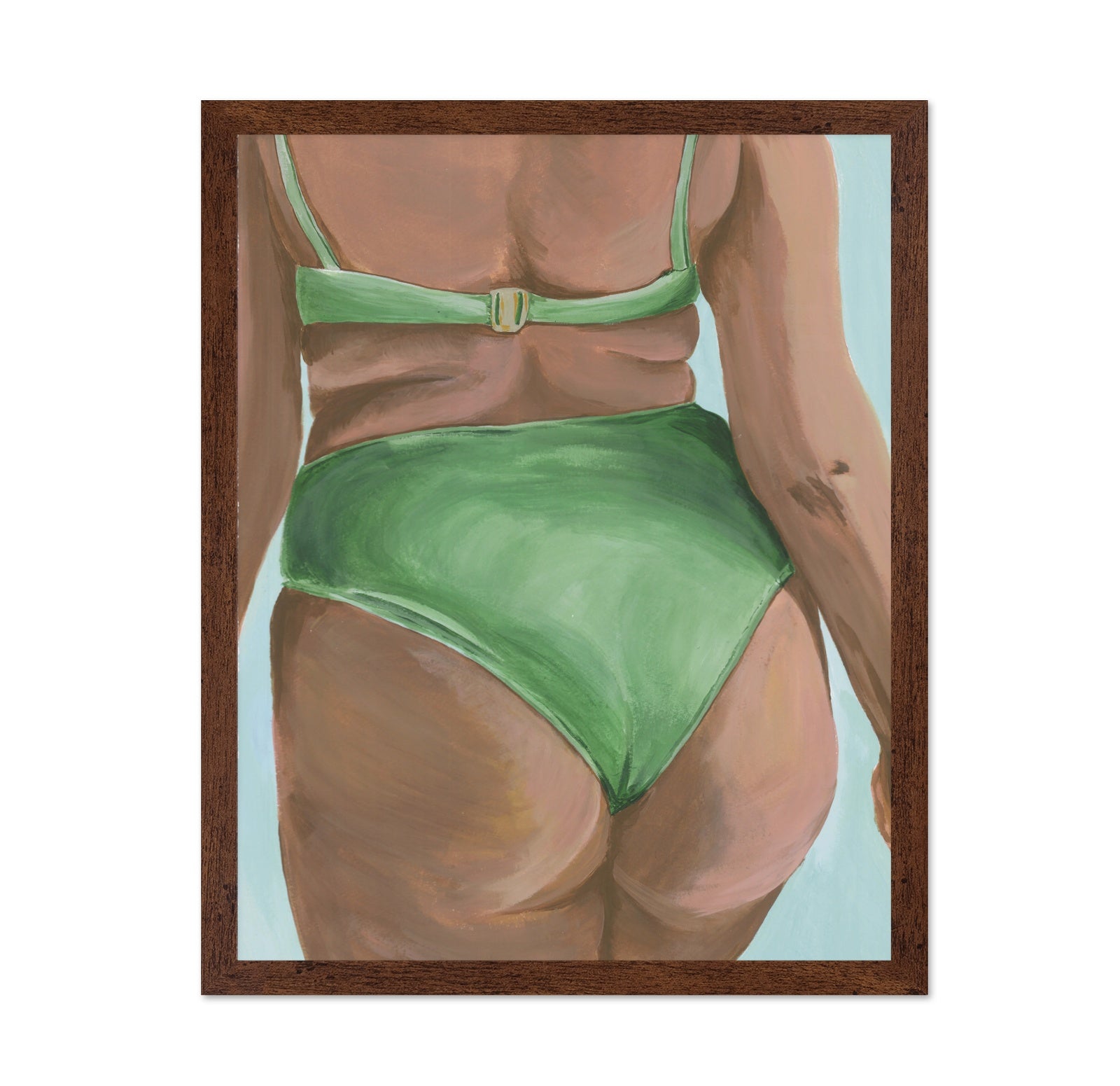 Green Bikini Back View