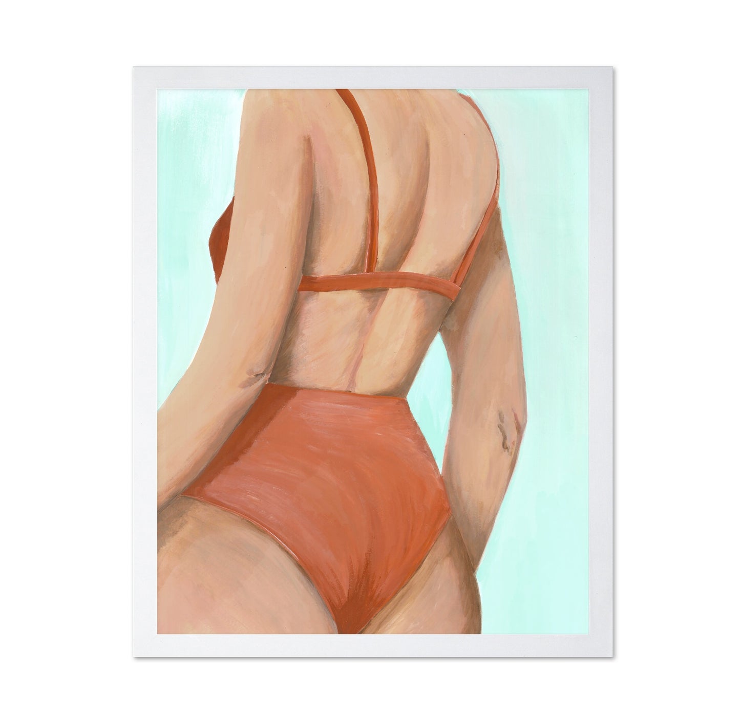 Orange One Piece Back View