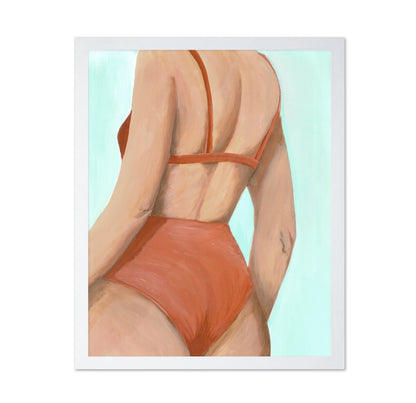 Orange One Piece Back View