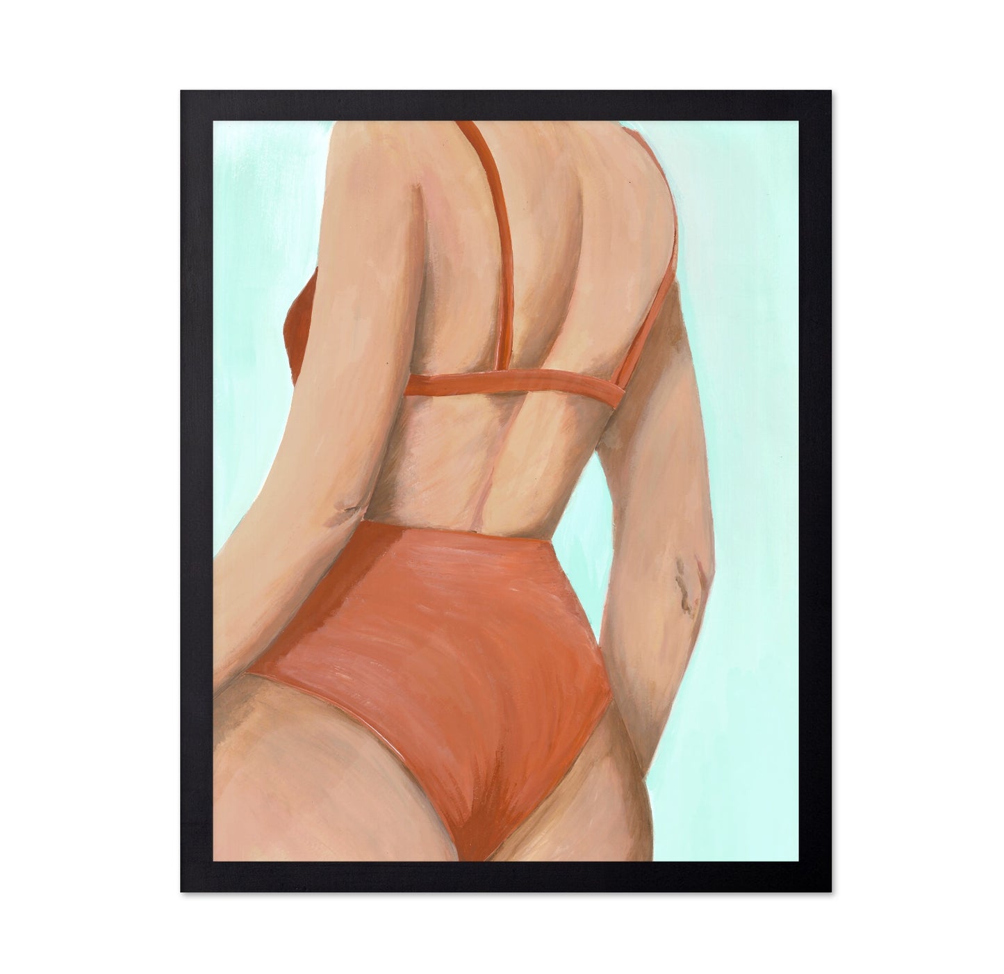 Orange One Piece Back View