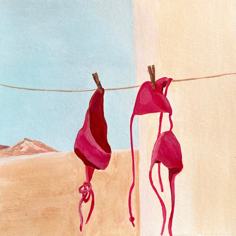 Red Bikini Hanging