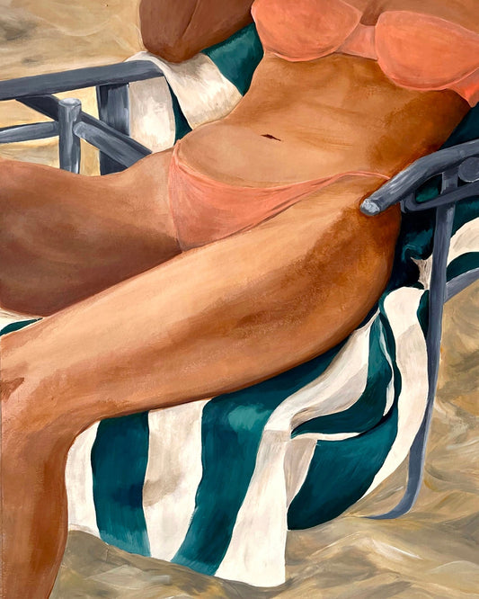 Sunbathing Woman In Bikini