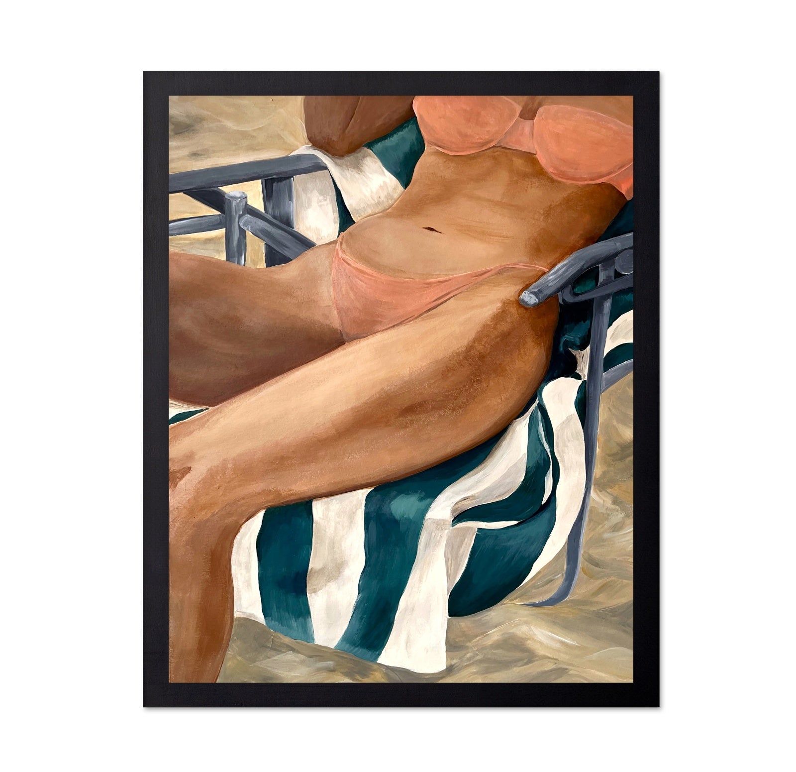 Sunbathing Woman In Bikini