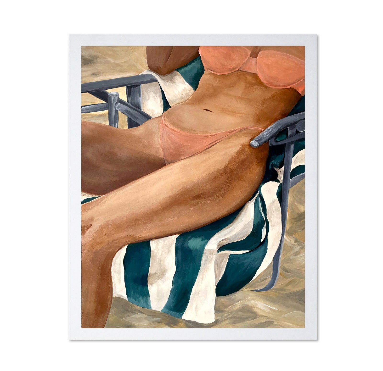 Sunbathing Woman In Bikini
