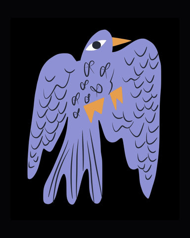 Stylized Purple Bird