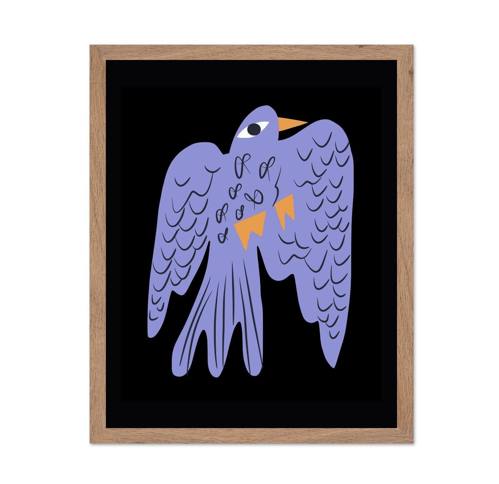 Stylized Purple Bird