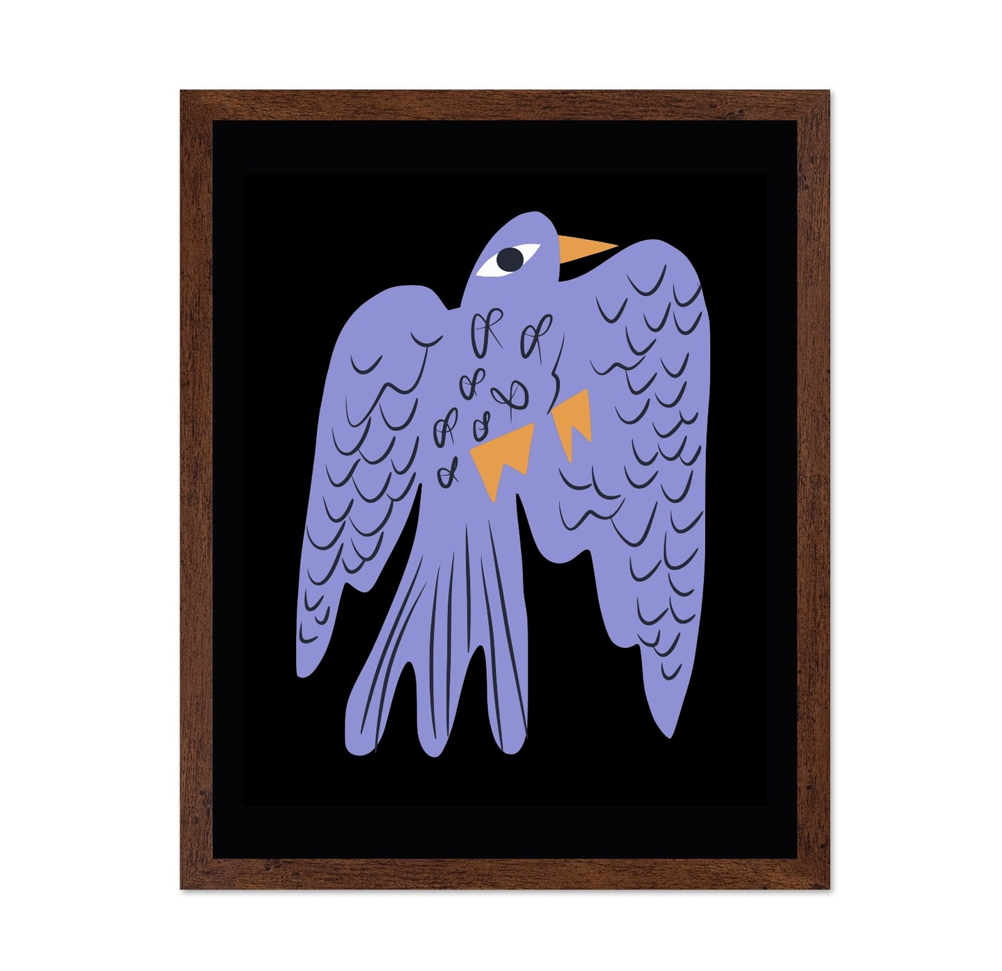 Stylized Purple Bird