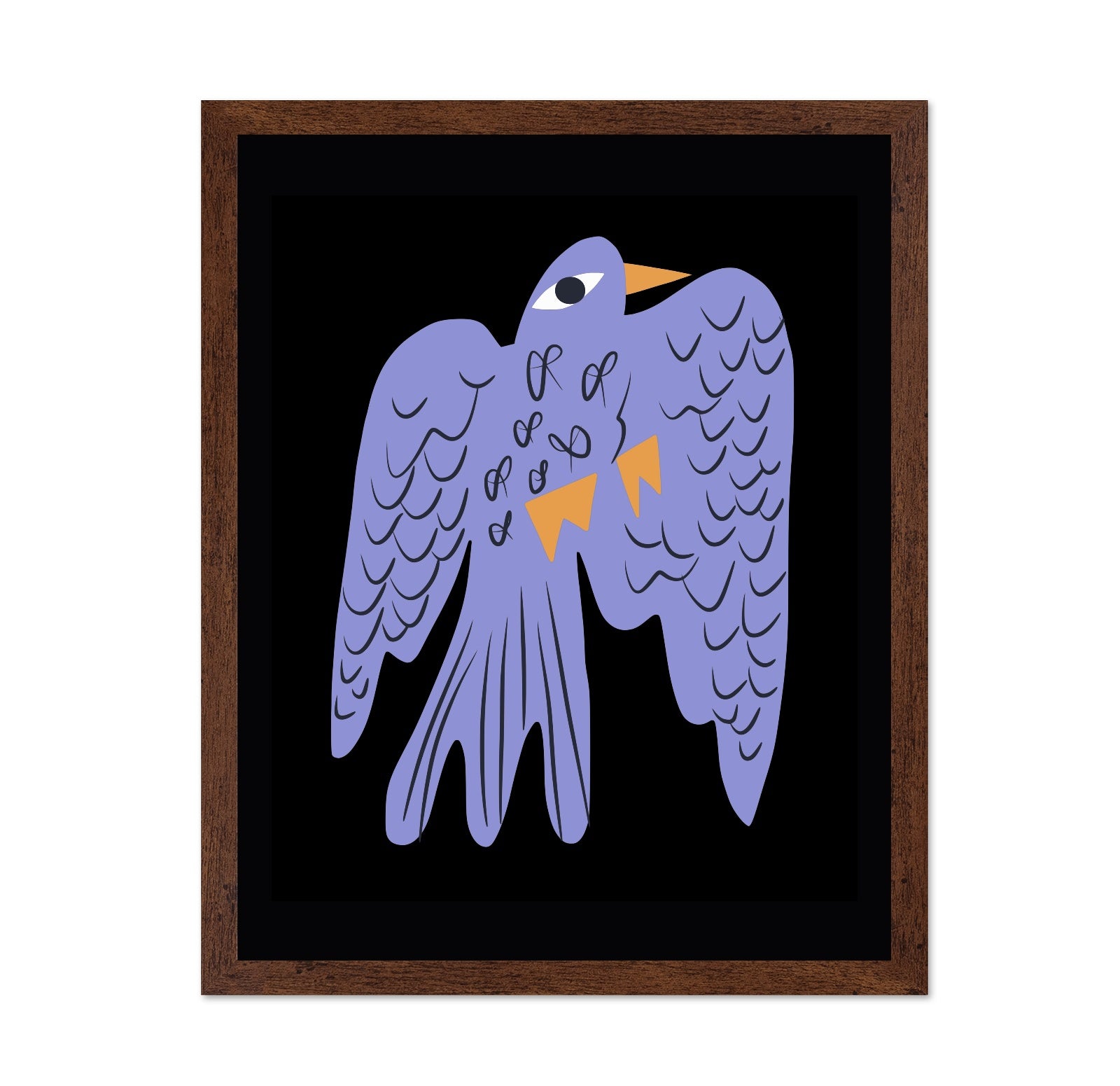 Stylized Purple Bird