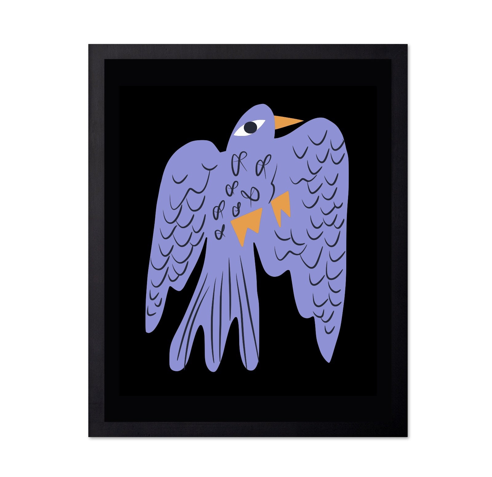 Stylized Purple Bird