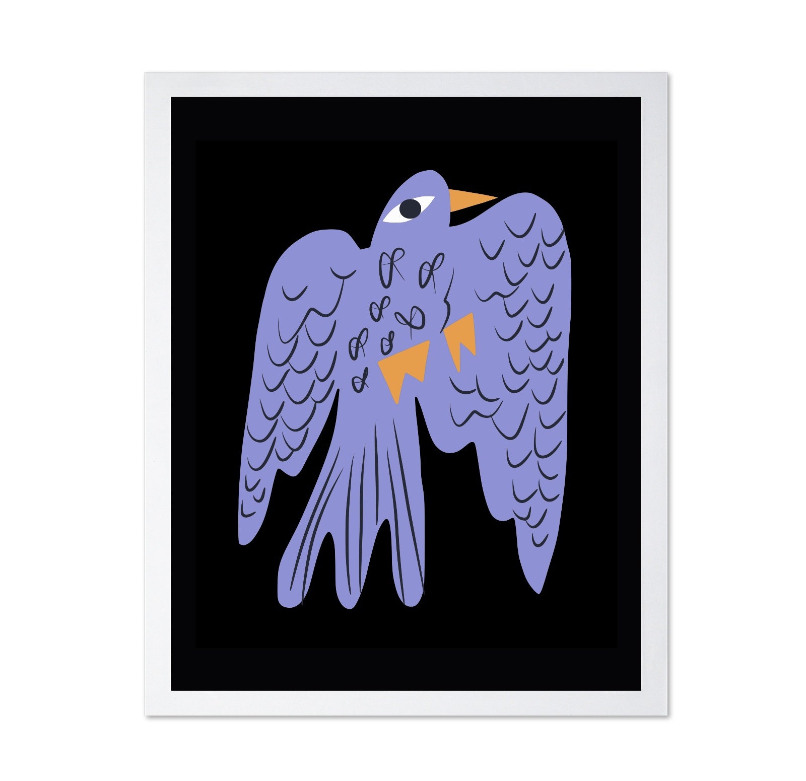 Stylized Purple Bird