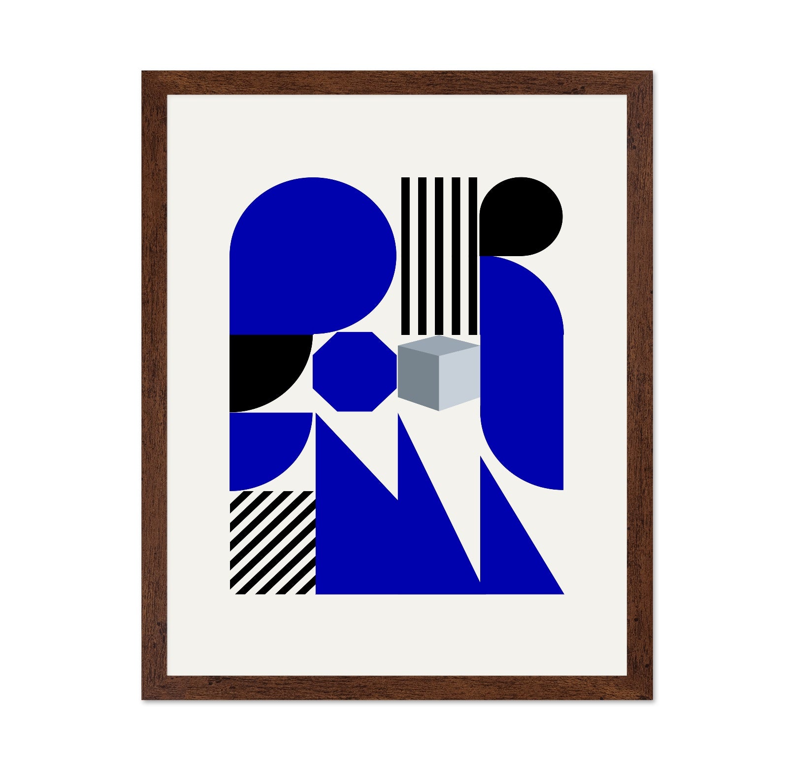Geometric Blue Composition