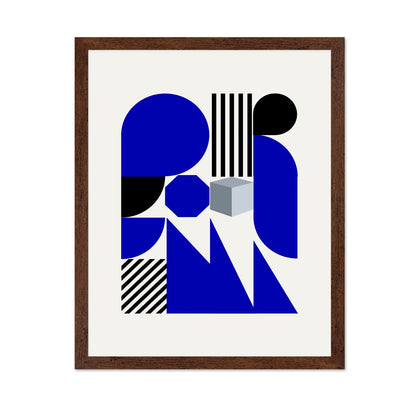 Geometric Blue Composition