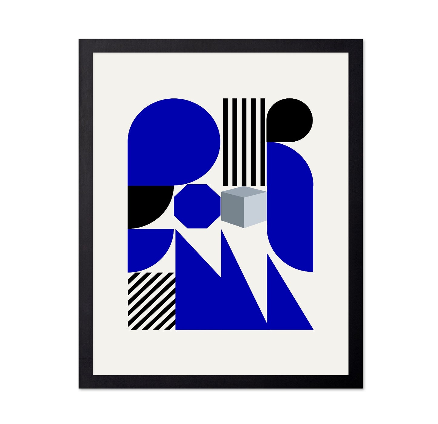 Geometric Blue Composition