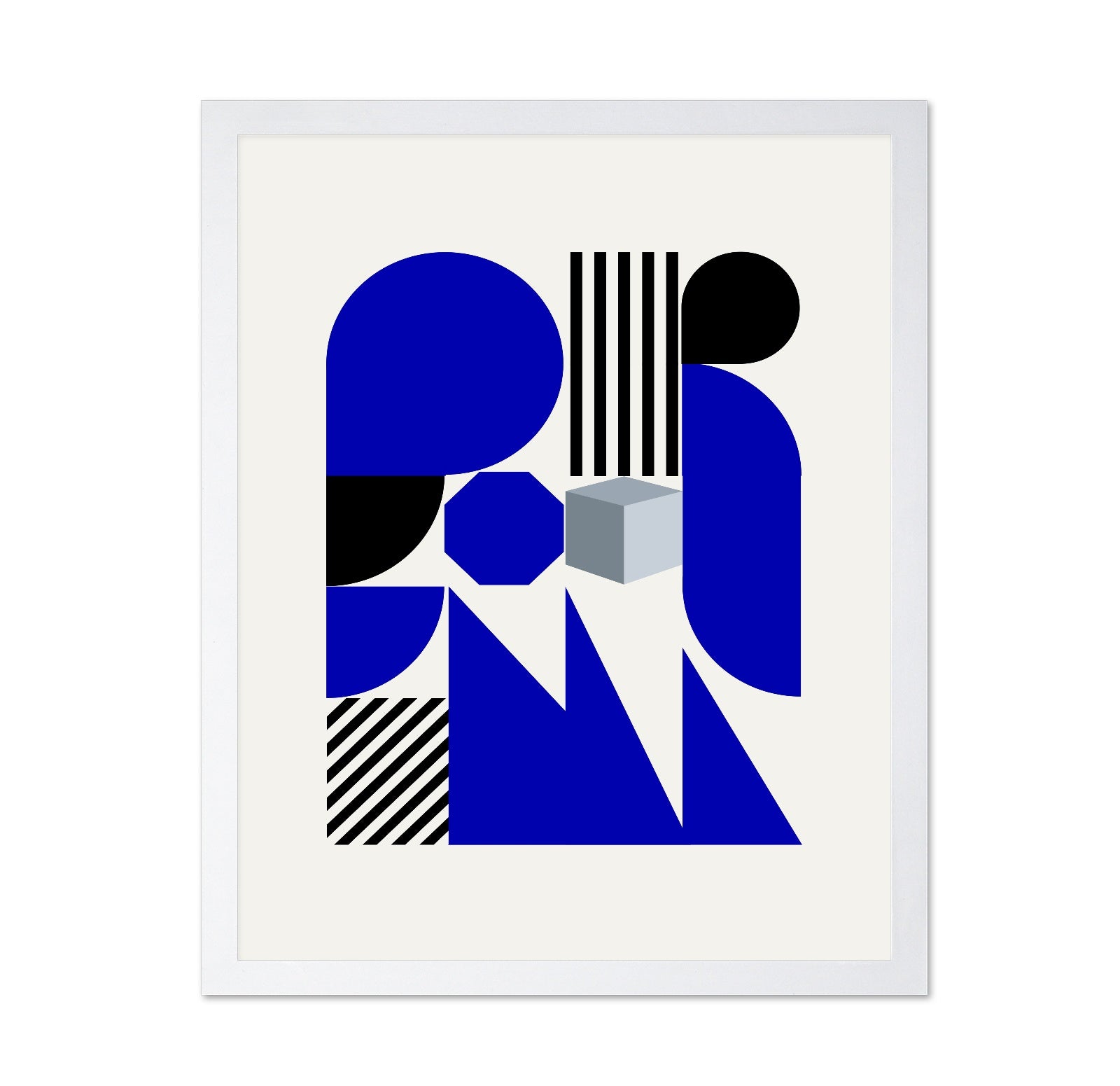 Geometric Blue Composition