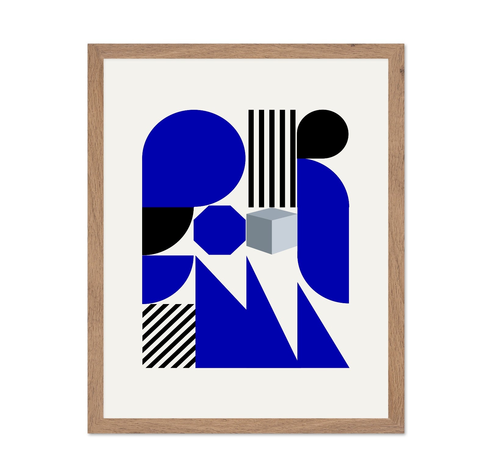 Geometric Blue Composition