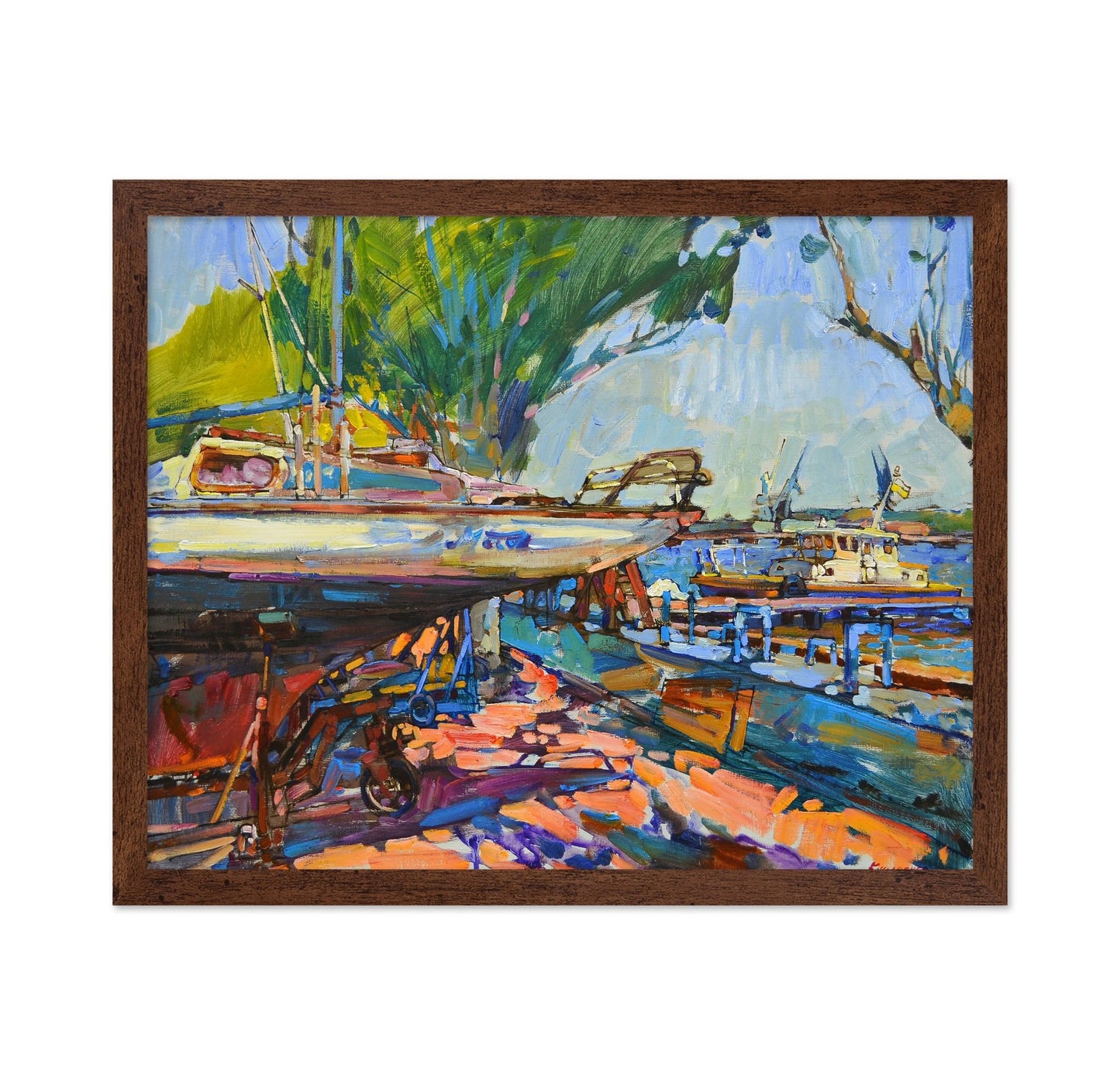 Harbor Boats Scene No3