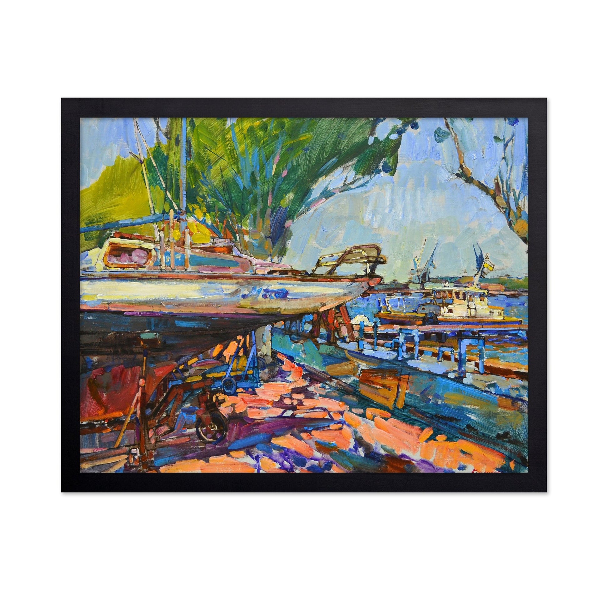Harbor Boats Scene No3