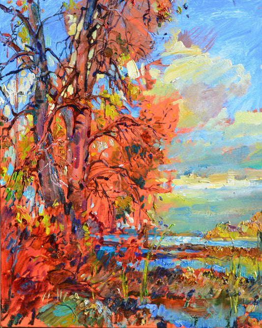 Crimson Tree Landscape
