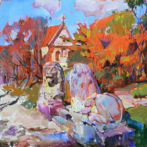 Autumn Garden Lions