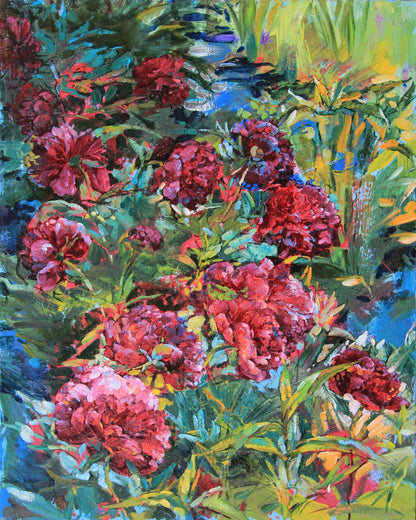 Crimson Garden Blooms